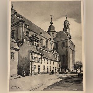 Herman Verbaere Fine Art Print Vintage Original Antique BELGIAN / BELGIUM SKETCH